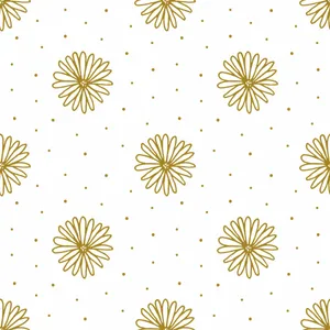 Cute Daisy Golden Yellow Pattern Wallpaper