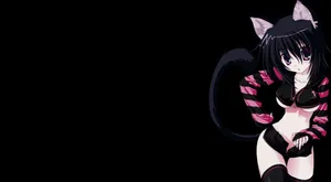 Cute Dark Anime Cat Girl Wallpaper