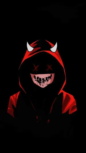 Cute Dark Red Hoodie Demon Wallpaper