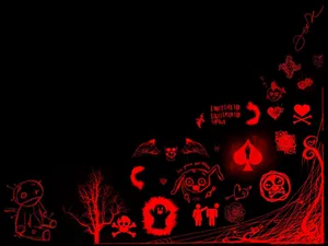 Cute Dark Red Logos And Symbols Wallpaper