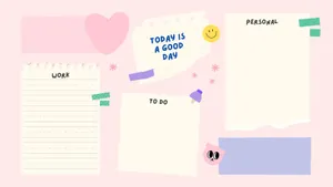 Cute Desktop Organizer Good Day Wallpaper