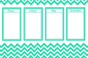 Cute Desktop Organizer Green Wave Wallpaper