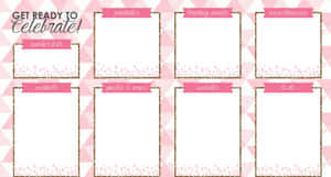 Cute Desktop Organizer Pink Geometric Wallpaper