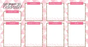 Cute Desktop Organizer Pink Geometric Wallpaper