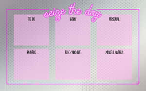 Cute Desktop Organizer Seize The Day Wallpaper