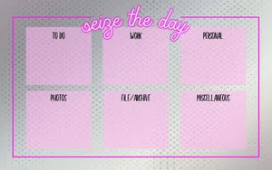 Cute Desktop Organizer Seize The Day Wallpaper