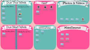 Cute Desktop Organizer Two Weeks Wallpaper