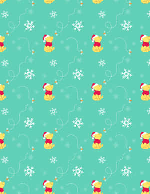 Cute Disney Christmas Pooh Wallpaper Wallpaper
