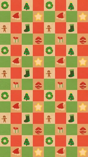 Cute Disney Christmas Red And Green Wallpaper Wallpaper