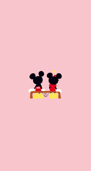 Cute Disney Pink Mickey Minnie Wallpaper