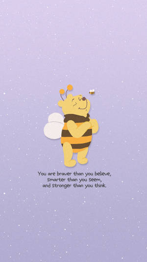 Cute Disney Pooh Bee Costume Wallpaper