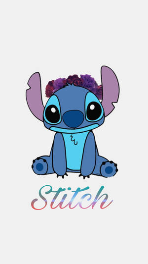 Cute Disney Stitch Flower Crown Wallpaper