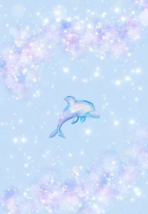 Cute Dolphin Illustration Wallpaper