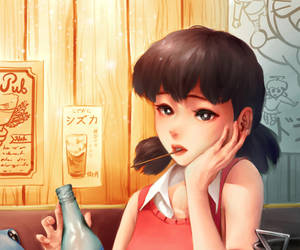 Cute Doraemon Shizuka Fanart Wallpaper