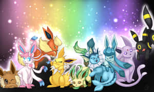 Cute Eeveelutions Art Wallpaper