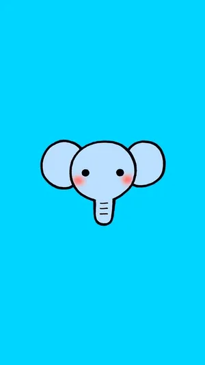 Cute Elephant Cartoon Animal Wallpaper