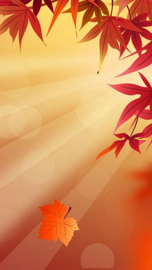 Cute Fall Phone Falling Leaf Wallpaper