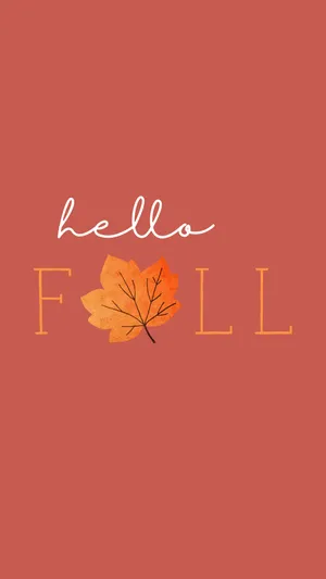 Cute Fall Phone Font Style Wallpaper