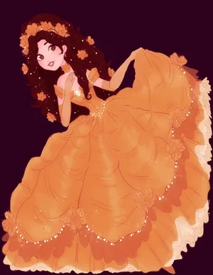 Cute Fanart Of Belle Wallpaper
