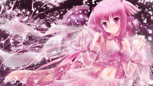 Cute Fantasy Pink Girl Wallpaper