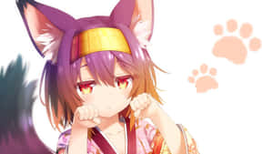 Cute Fox Girl Posing Wallpaper