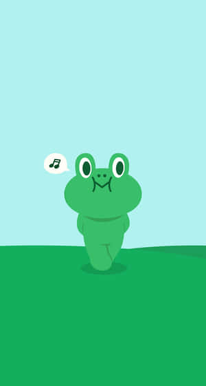 Cute Frog Cartooni Phone Wallpaper Wallpaper