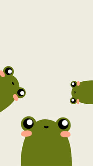 Cute Frog Cartooni Phone Wallpaper Wallpaper