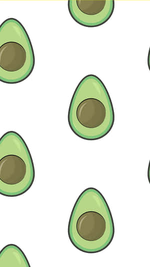 Cute Fruit Animated Avocados Wallpaper