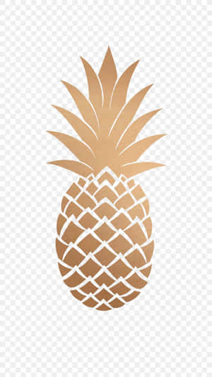 Cute Fruit Gold Pineapple Wallpaper