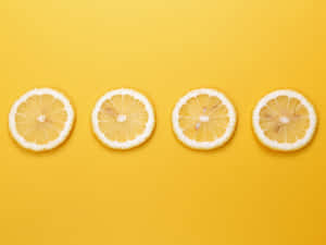 Cute Fruit Lemon Slices Wallpaper