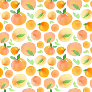 Cute Fruit Seamless Peaches Wallpaper
