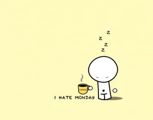 Cute Funny Monday Art Wallpaper