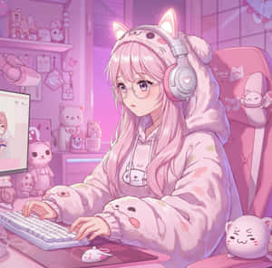Cute Gamer Girl Pfp Wallpaper
