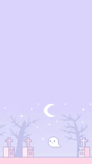 Cute Ghost Aesthetic Pixel Art Hd Wallpaper