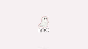 Cute Ghost Boo Halloween Illustration Wallpaper