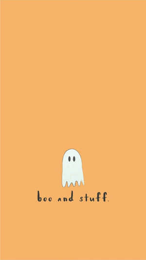 Cute Ghost Booand Stuff Halloween Wallpaper