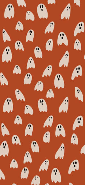 Cute Ghost Pattern Background Wallpaper