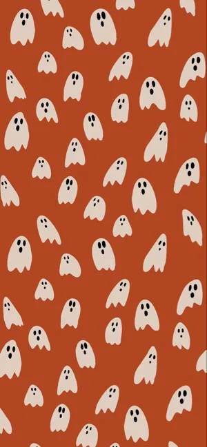 Cute Ghost Pattern Background Wallpaper