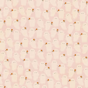 Cute Ghost Pattern Halloween Background Wallpaper