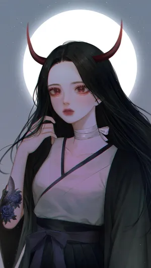 Cute Girl With Tattoo Dark Aesthetic Anime Pfp Wallpaper
