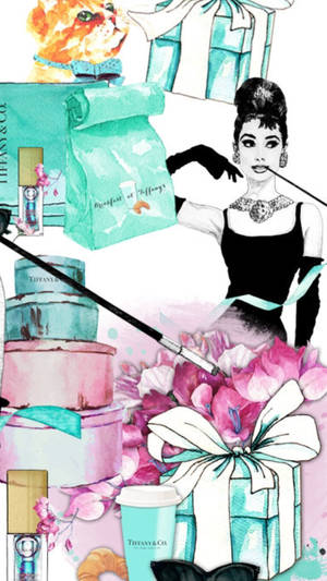 Cute Girly Audrey Hepburn Wallpaper