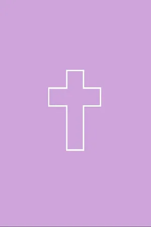 Cute Girly Cross On A Pastel Purple Background Wallpaper