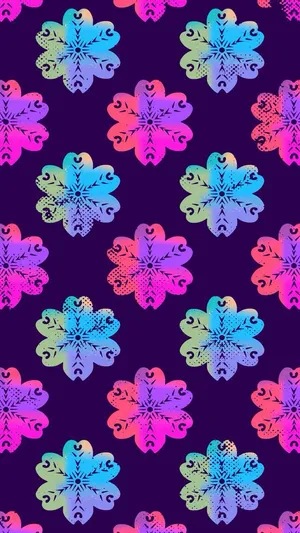 Cute Girly Flower Pattern Wallpaper