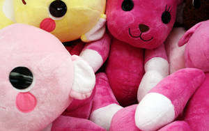 Cute Girly Plush Toys Wallpaper