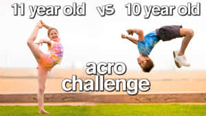 Cute Gymnastics Acro Challenge Wallpaper