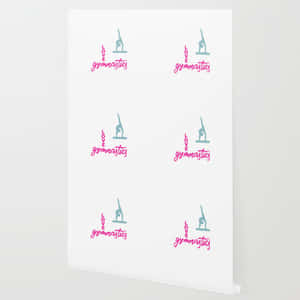 Cute Gymnastics Blue Silhouette Art Wallpaper