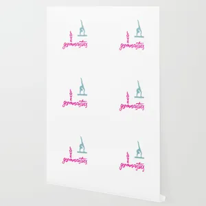 Cute Gymnastics Blue Silhouette Art Wallpaper