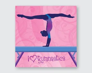 Cute Gymnastics Handstand Split Silhouette Wallpaper