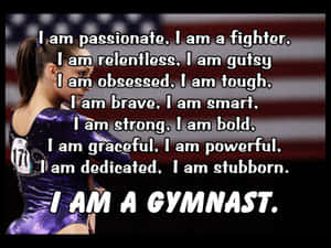 Cute Gymnastics I Am Quote Wallpaper