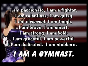 Cute Gymnastics I Am Quote Wallpaper